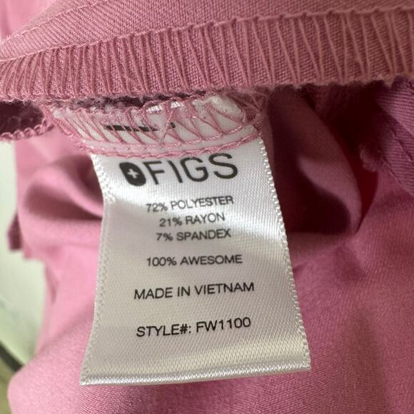 FIGS Casma 3-Pocket Scrub Top Chalk Pink XXS - Picture 4 of 8